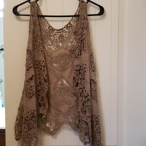 NWT Boho Crochet Vest